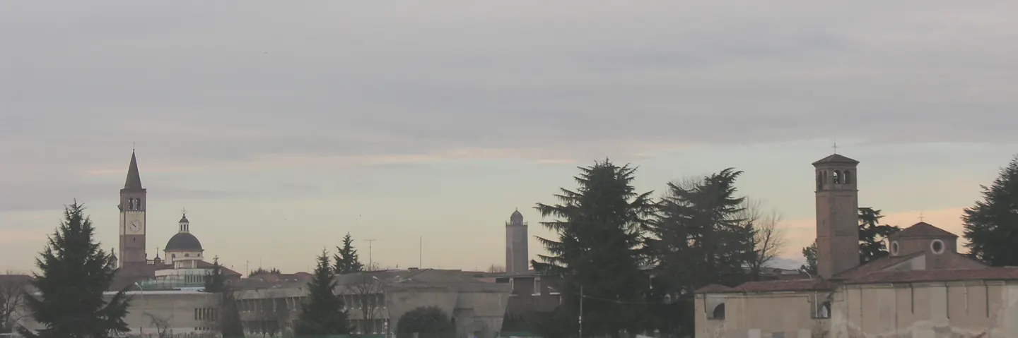 Tramonto su Cerano, nella Bassa Novarese